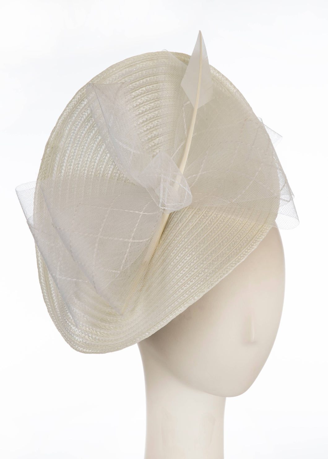 Derby Fascinator - Ivory Bow