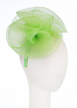 Load image into Gallery viewer, Derby Fascinator - Lime Rosette
