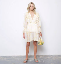 Load image into Gallery viewer, Chloe Light Yellow Floral Dress
